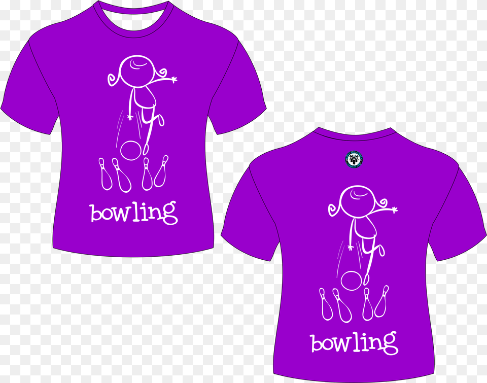 Bowling Shirt Active Shirt, Clothing, Purple, T-shirt Png