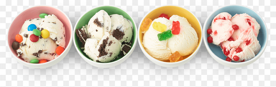 Bowls Of Ice Cream, Dessert, Food, Ice Cream, Soft Serve Ice Cream Free Png Download