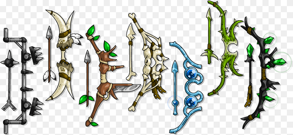 Bows Epic Battle Fantasy Bows, Weapon, Archery, Bow, Sport Png Image