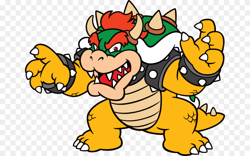 Bowser 2d Clipart Mario Bowser, Cartoon, Baby, Face, Head Free Png