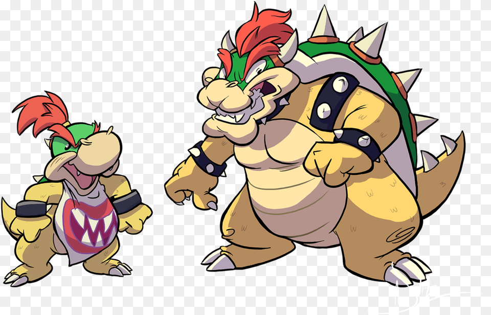 Bowser And Jr Cartoon, Baby, Person, Face, Head Png Image