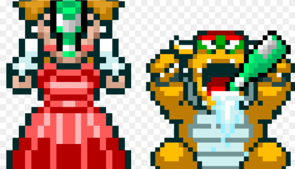 Bowser And Peach Drinking Super Mario Kart Peach And Bowser Free Transparent Png