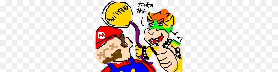 Bowser Gives Dead Mario, Baby, Person, Book, Comics Free Png