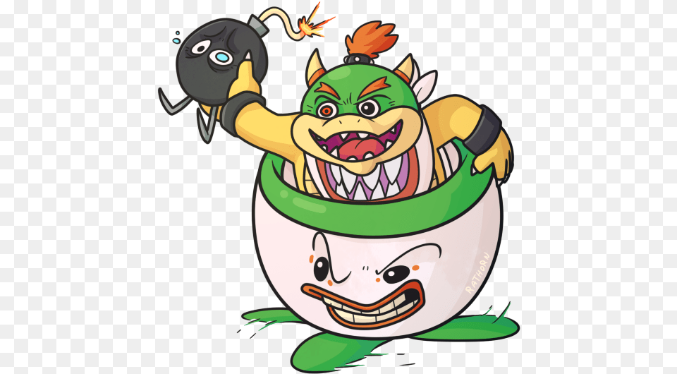 Bowser Jr By Greatdeadsnake Fictional Character Png