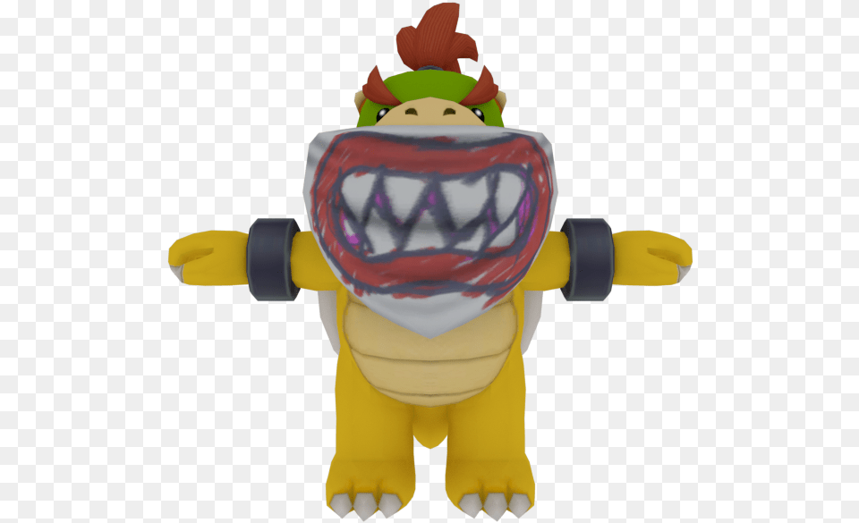 Bowser Jr With Mask, Toy, Plush, Tape Png Image
