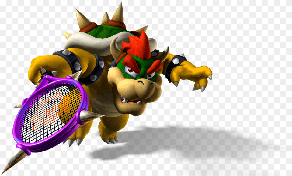 Bowser Mpt Artwork Bowser Tennis Amiibo Card For Mario Sports Superstars, Racket Free Png Download