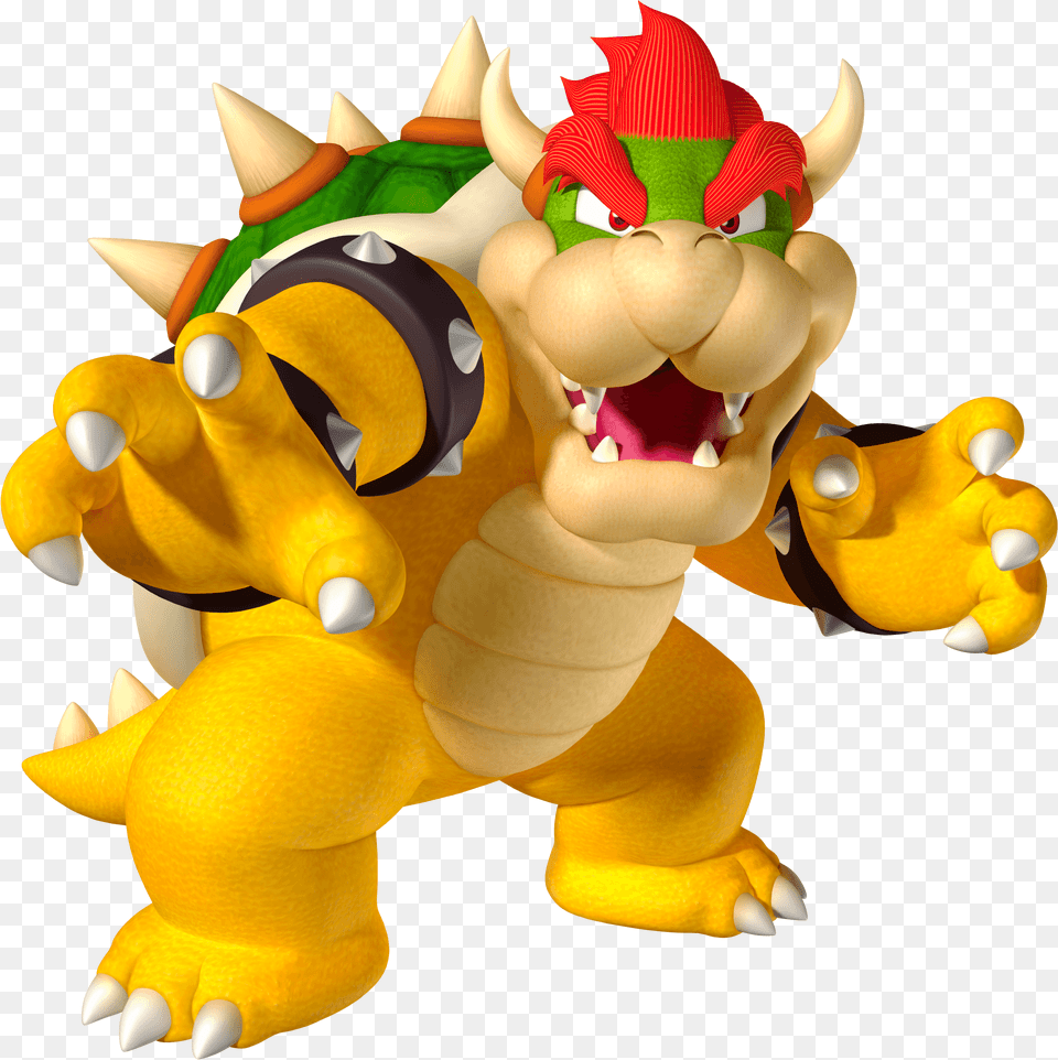 Bowser Super Mario Characters, Toy, Plush Png