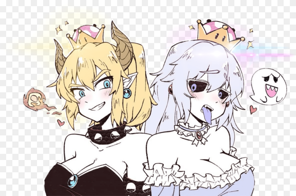 Bowsette Booette Mario Girls Sticker By Wanhedart Panty And Stocking Dibujos, Book, Comics, Publication, Baby Free Transparent Png