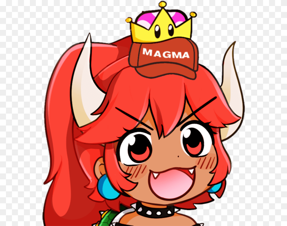 Bowsette Bowsette Red Hair, Dynamite, Weapon, Face, Head Png Image