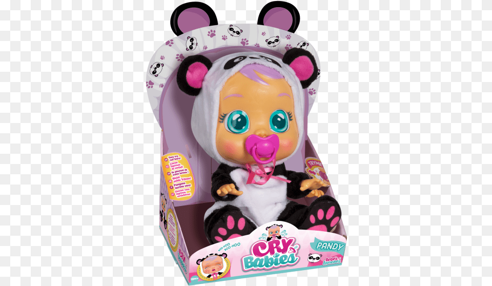 Box 01 Bebe Lloron Panda, Doll, Toy Png Image