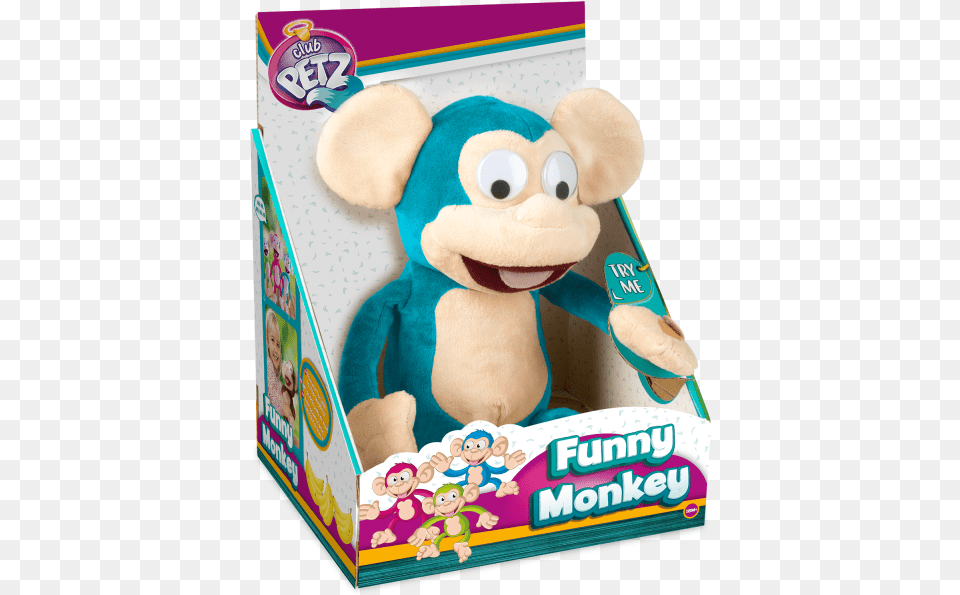 Box 02 V73 Club Petz Funny Monkey, Teddy Bear, Toy, Plush Free Png Download