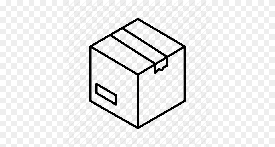 Box Cardboard Closed Isometric Moving Scotch Tape Icon, Electrical Device Free Png