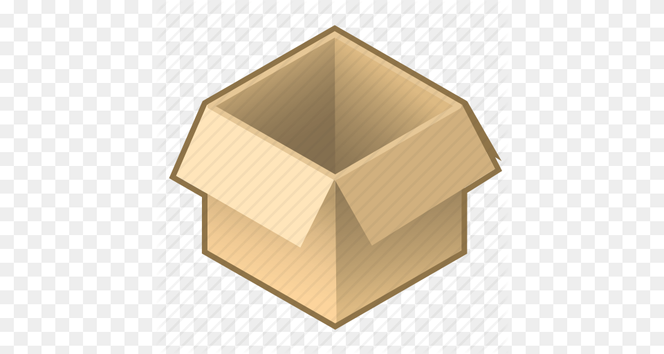 Box Cardboard Cube Empty Open Pack Packing Icon, Carton, Package, Package Delivery, Person Free Png