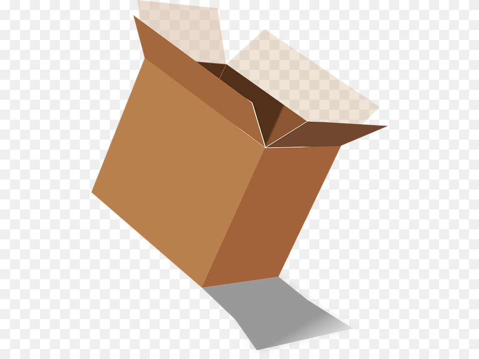 Box Carton Empty Packaging Cardboard Container Caja De Mudanza, Package, Package Delivery, Person Free Transparent Png