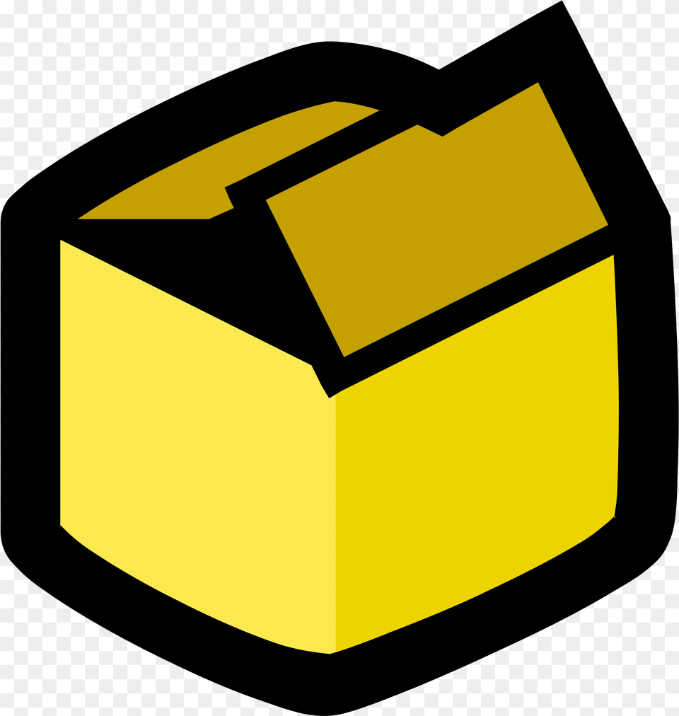 Box Clipart Small Box Yellow Box Cartoon, Cardboard, Carton, Package, Package Delivery Png Image