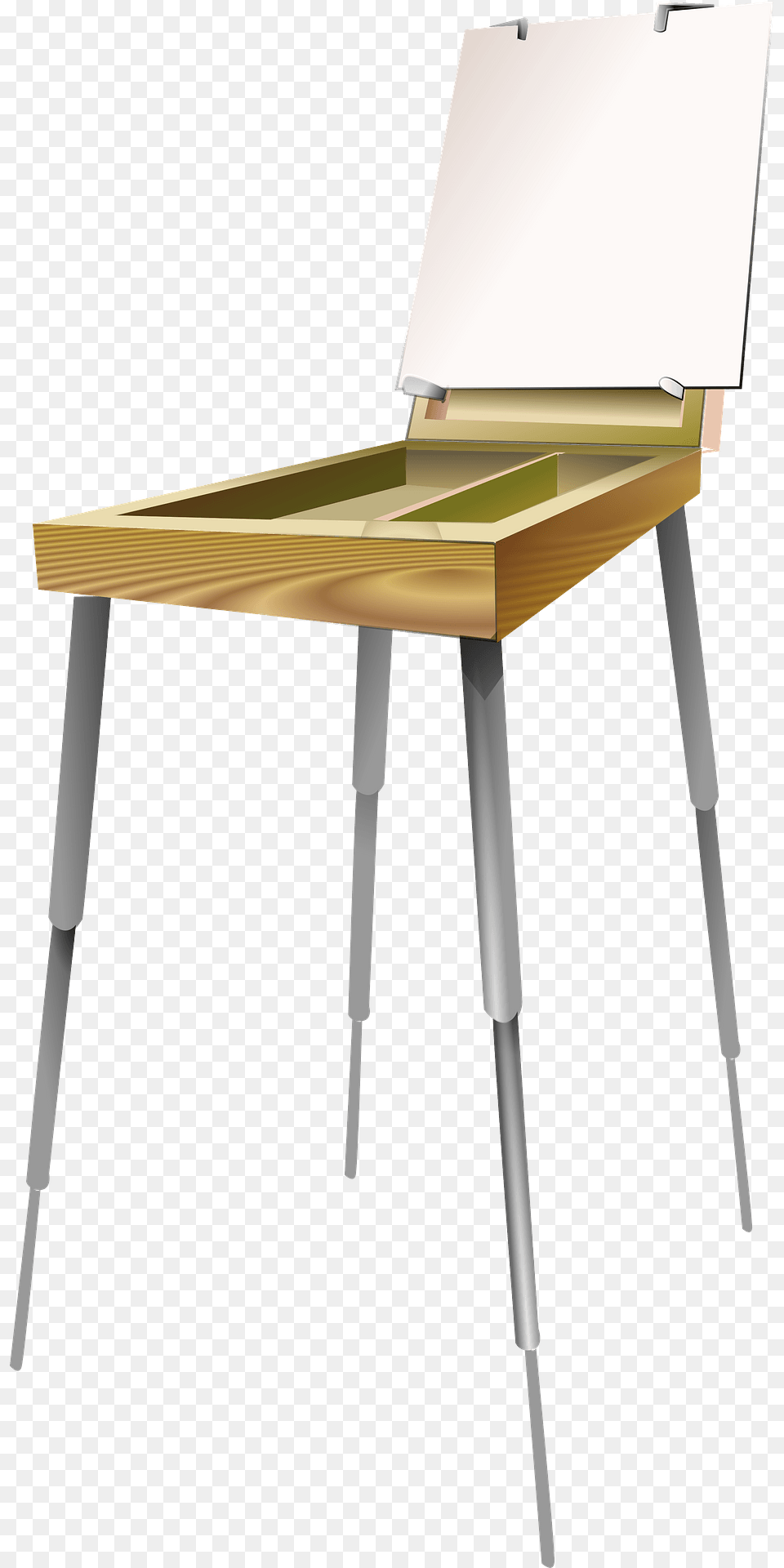 Box Easel And Canvas Clipart, Table, Desk, Furniture, Plywood Free Transparent Png