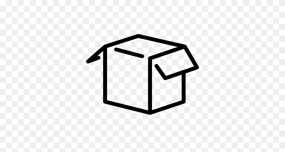 Box Empty Folding Table Icon With And Vector Format For Free, Gray Png Image