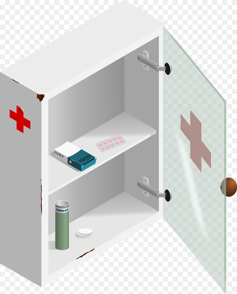 Box First Aid Glass Door Medicine Medikit First Aid Box Size, Cabinet, Furniture, Medicine Chest, Mailbox Free Transparent Png