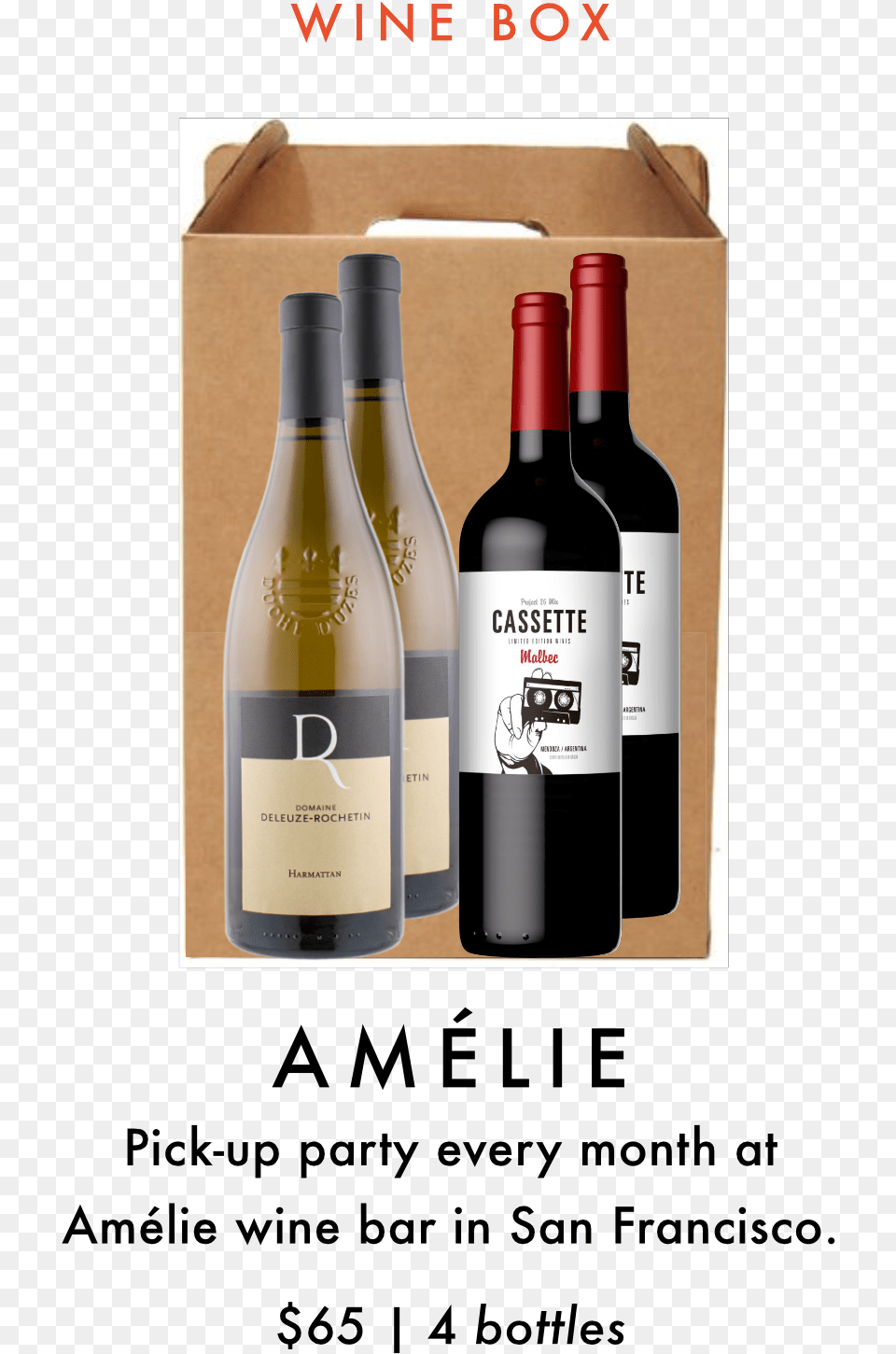 Box Home La Cave X Amelie Wine Club, Alcohol, Beverage, Bottle, Liquor Free Png Download