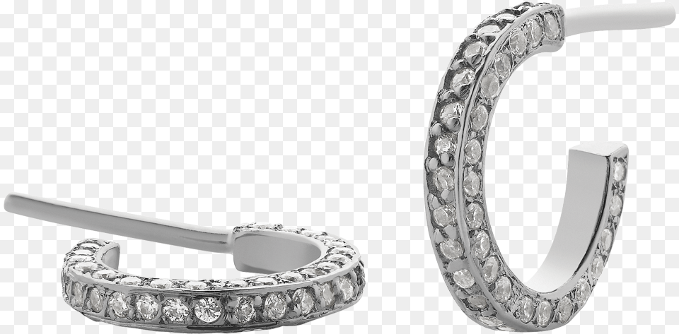 Box Hoop Earrings Triple Pave Medium, Accessories, Diamond, Gemstone, Jewelry Png Image