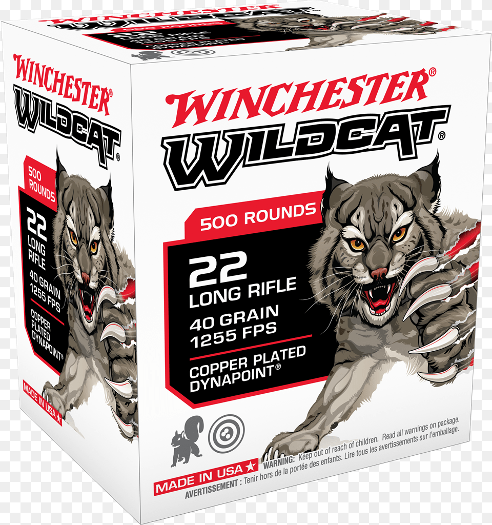 Box Winchester Wildcat 22 Ammo, Wildlife, Animal, Tiger, Mammal Png Image