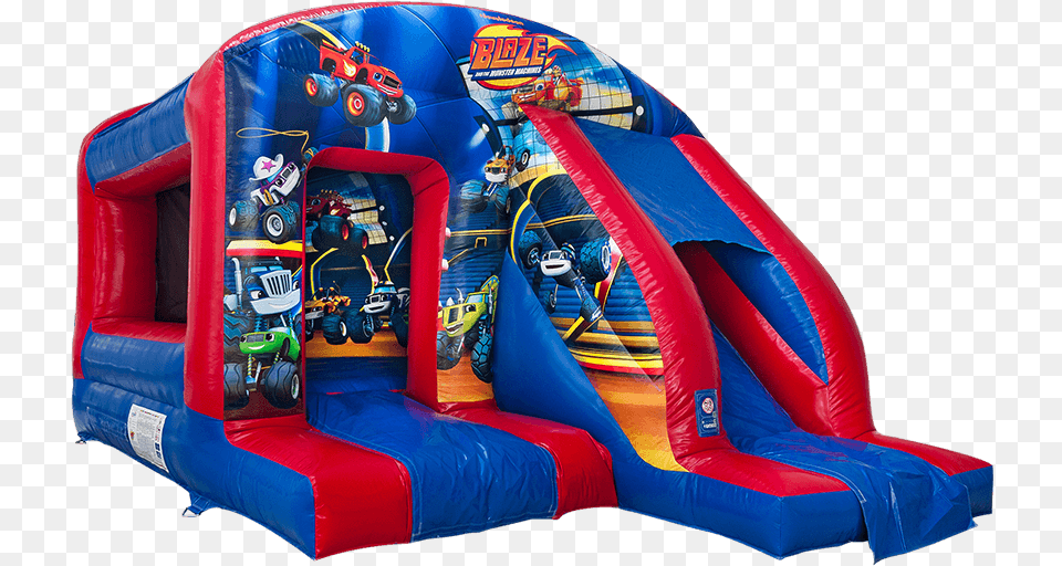 Box Jump N Slide Combi Blaze And The Monster Machines Inflatable, Motorcycle, Transportation, Vehicle, Indoors Free Transparent Png