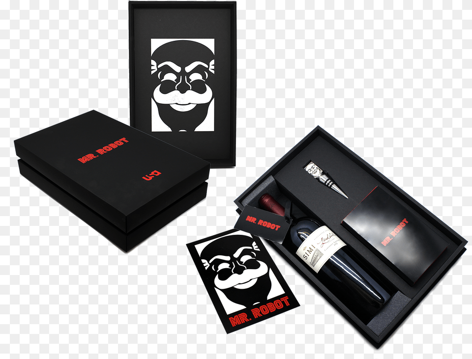 Box Mr Robot, Bottle, Alcohol, Wine, Liquor Free Png