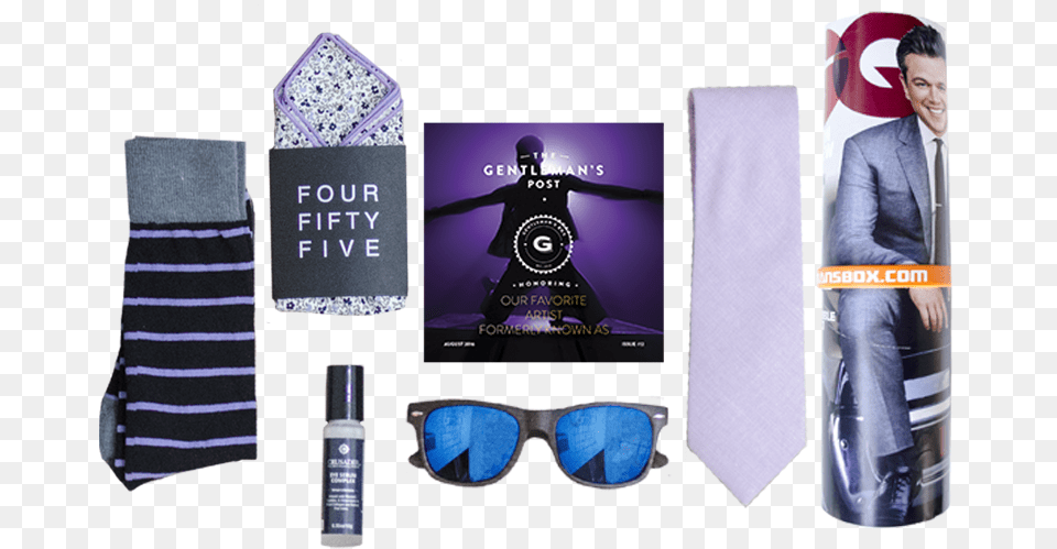 Box Mystery Box Gentleman, Accessories, Sunglasses, Necktie, Tie Free Png Download