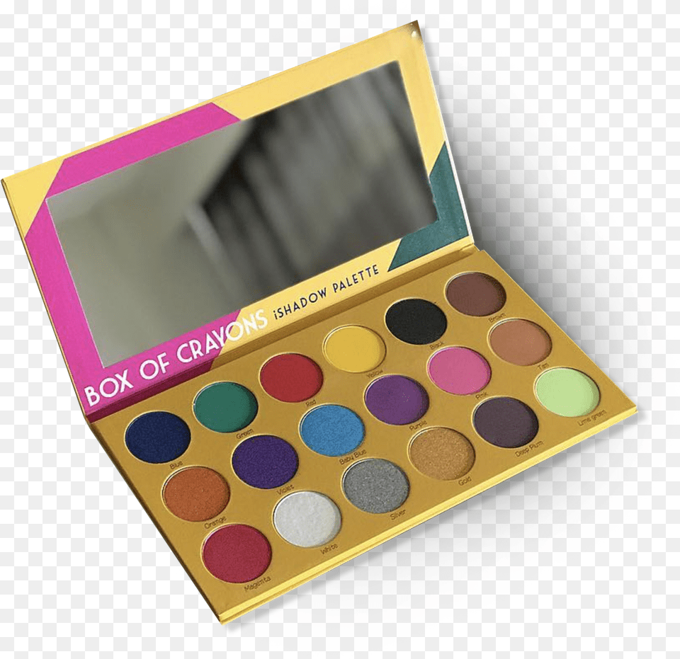 Box Of Crayons Palette, Paint Container, Cosmetics, Business Card, Paper Png Image