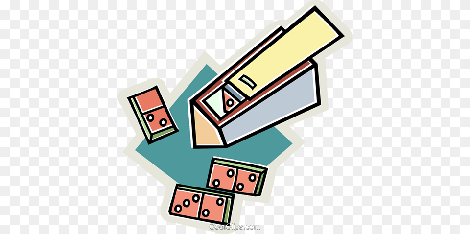 Box Of Dominoes Royalty Vector Clip Art Illustration, Game, Dynamite, Weapon Free Png