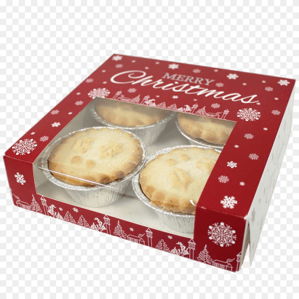 Box Of Four Mince Pies For Christmas, Cake, Dessert, Food, Pie Png