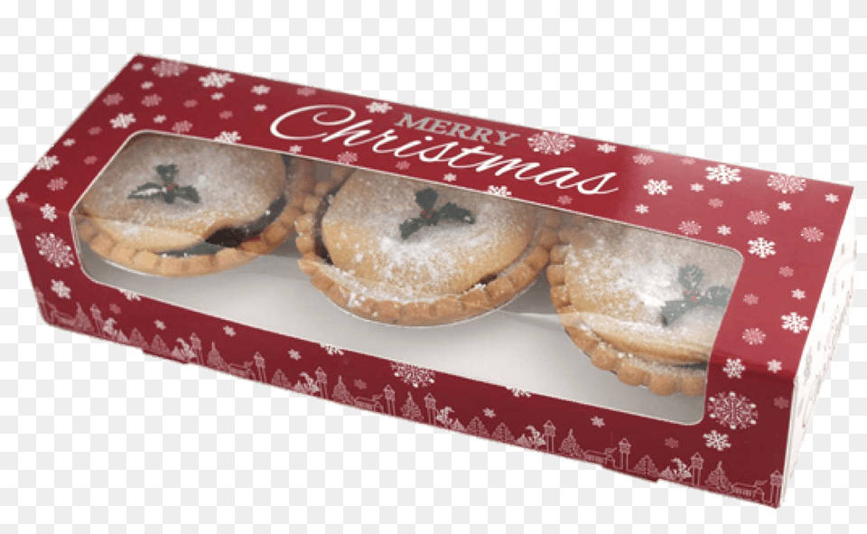 Box Of Three Mince Pies For Christmas, Dessert, Food, Pastry, Sweets Free Transparent Png