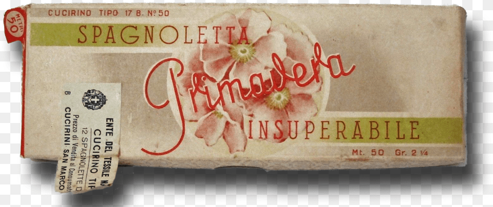 Box Of Vintage Italian Thread Label, Text Free Transparent Png