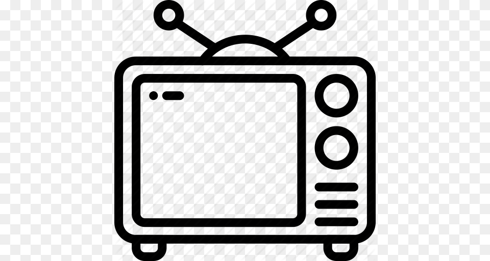Box Outline Retro Screen Tech Television Tv Icon, Computer Hardware, Electronics, Hardware, Monitor Free Png