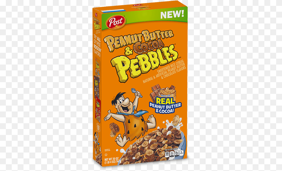 Box Peanutbutter Pebbles Peanut Butter Amp Cocoa Pebbles Cereal, Food, Snack Png