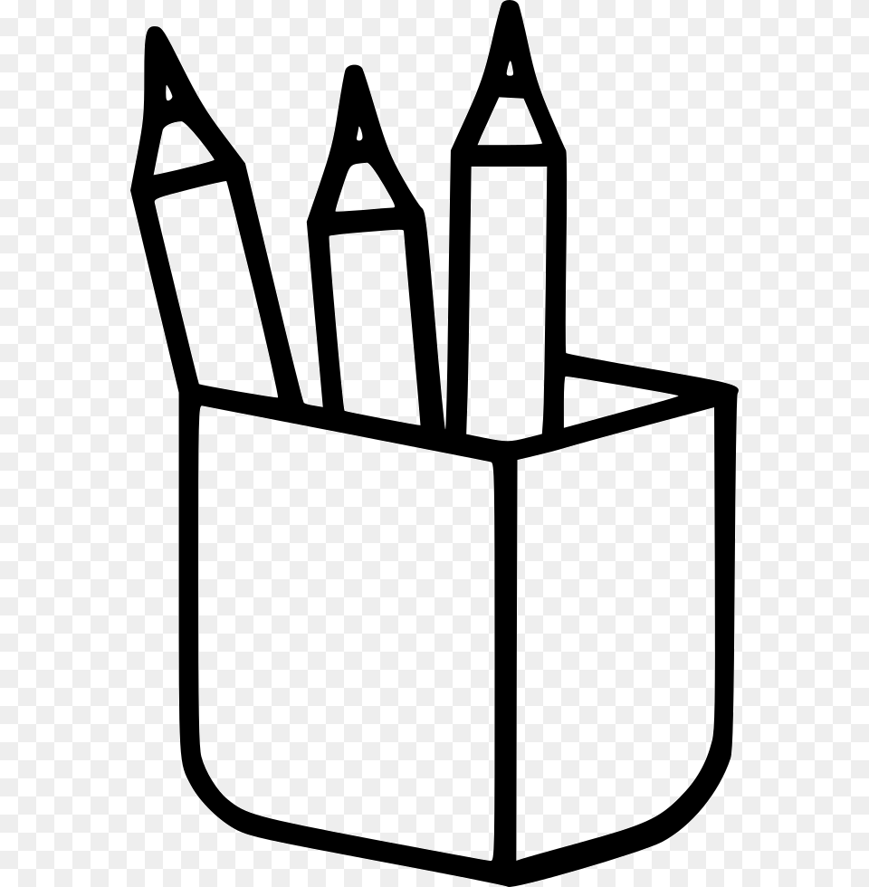 Box Pencils Icon, Pencil, Bow, Weapon Png Image