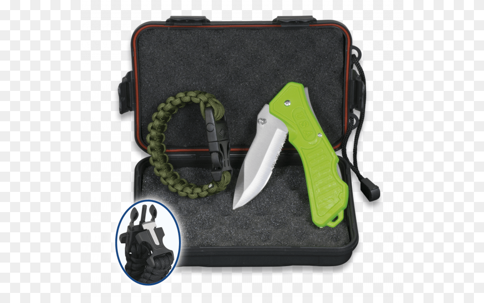 Box Pocket Knife Paracord Set De Supervivencia Albainox Con Caja Acolchada Abs, Blade, Dagger, Weapon Png