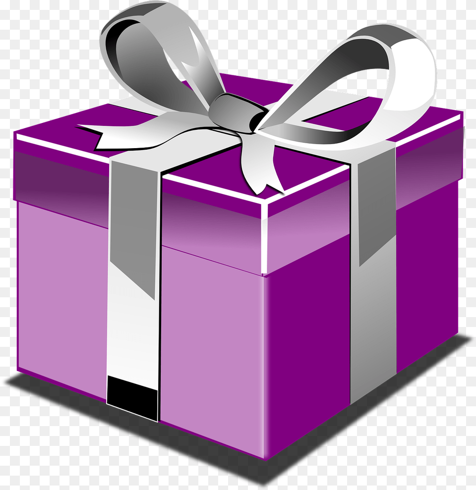Box Present Purple Vector Graphic On Pixabay Birthday Present Background, Gift, Mailbox Free Transparent Png