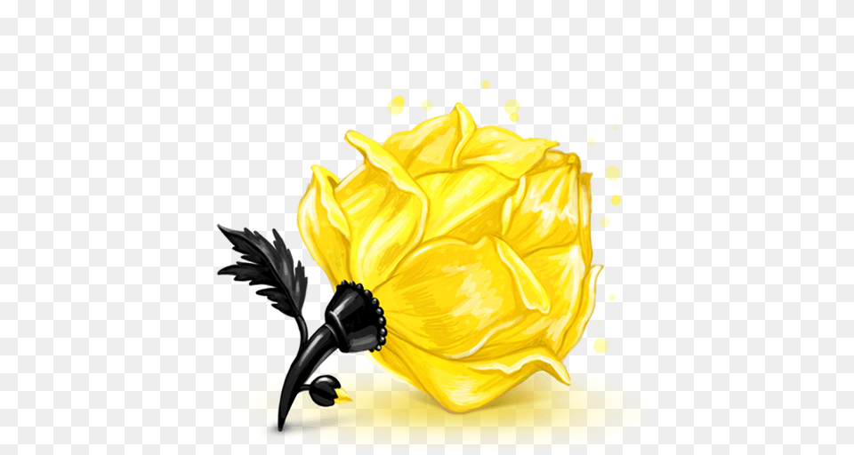 Box Rose Yellow Icon Cubes Art Iconset Klukeart, Daffodil, Flower, Petal, Plant Png
