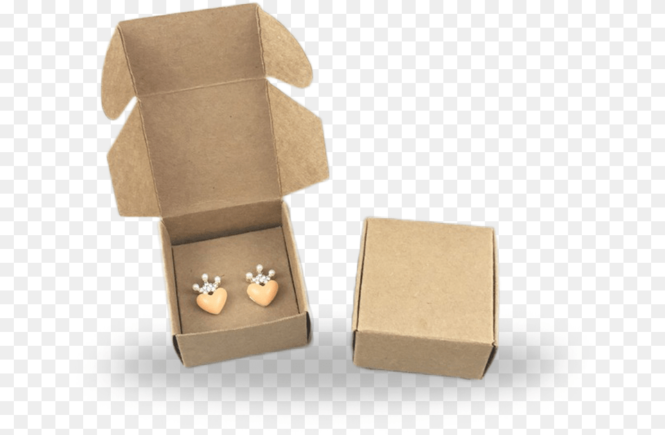 Box To Deliver Earrings, Cardboard, Carton, Food, Sweets Png Image