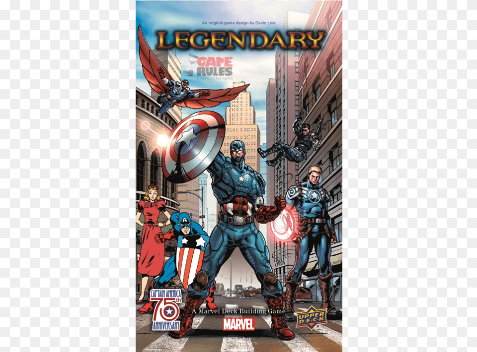 Box Upper Deck Legendary Captain America Expansion, Adult, Publication, Person, Woman Png Image