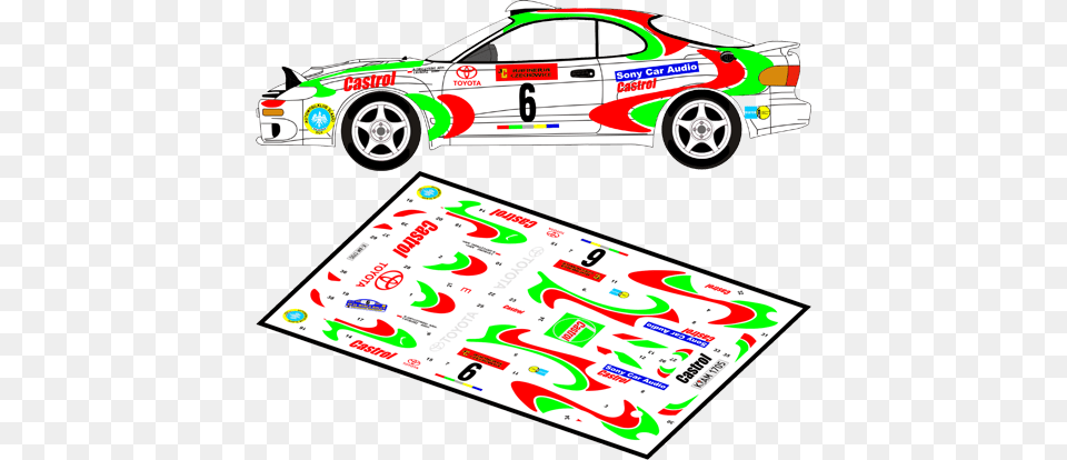 Boxart Toyota Celica Turbo 4wd Castrol Group A, Car, Vehicle, Transportation, Wheel Png Image