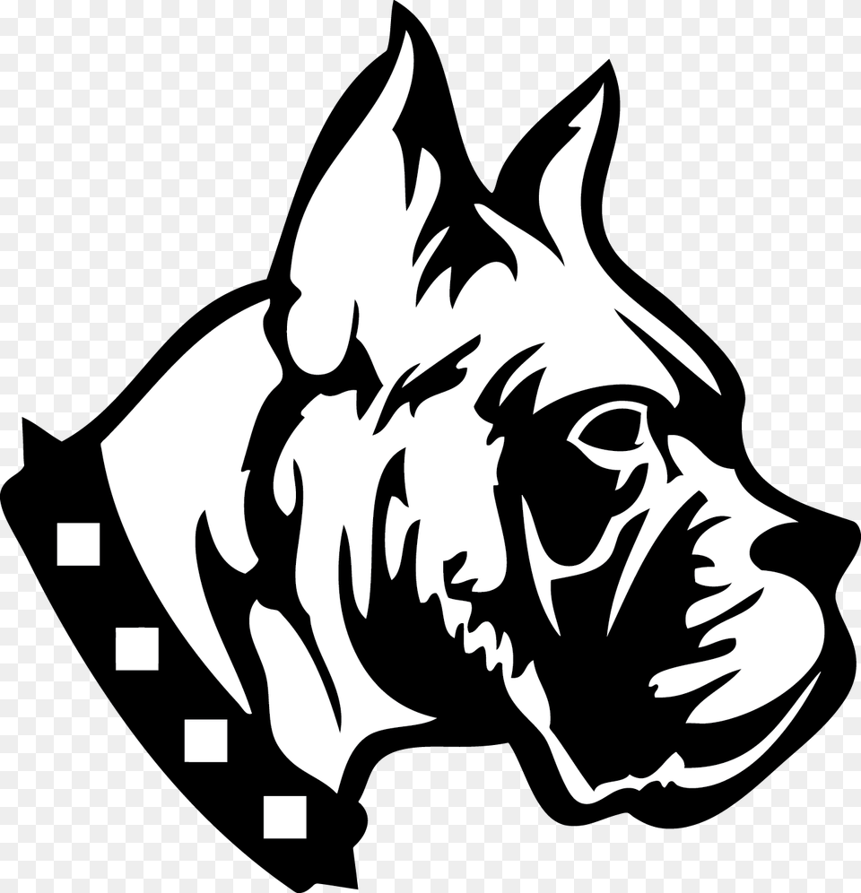 Boxer Clipart Head, Stencil, Animal, Canine, Mammal Free Png Download