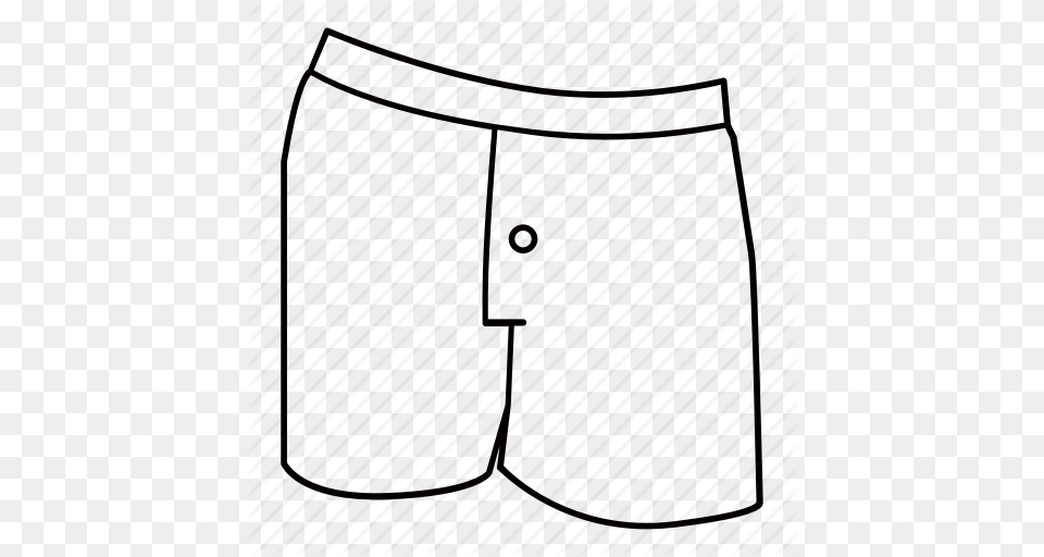 Boxer Clothes Clothing Men Outlines Pajama Short Icon, Shorts, Gate Png
