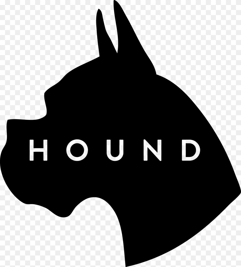 Boxer Dog Head Silhouette, Gray Png Image