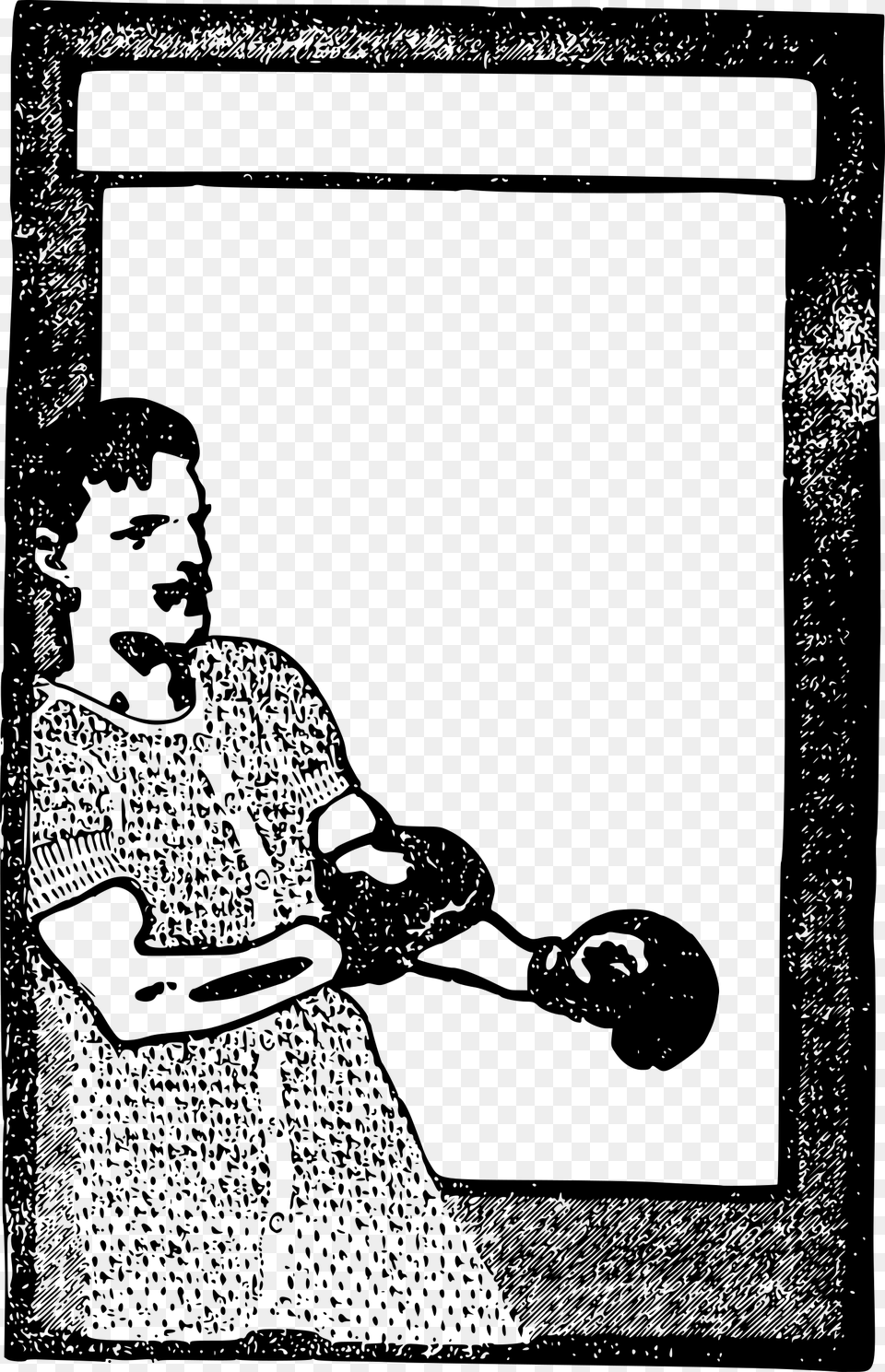Boxer Man Frame Clip Arts Illustration, Gray Png