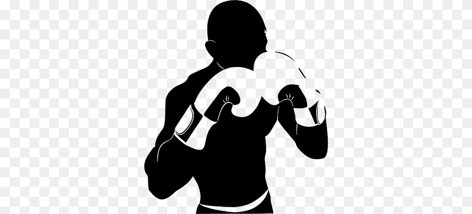 Boxer Silhouette Galleries Boxing Silhouette, Gray Free Png