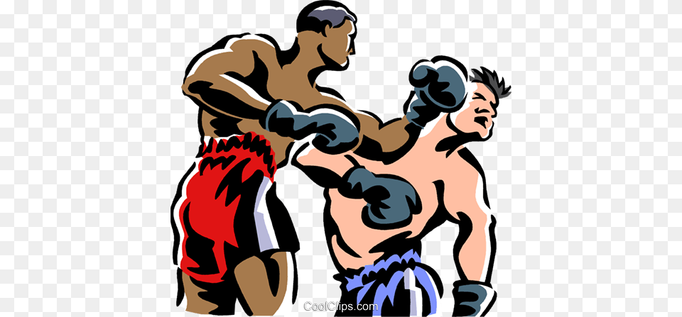 Boxers Fighting Royalty Vector Clip Art Illustration, Adult, Face, Head, Male Free Transparent Png