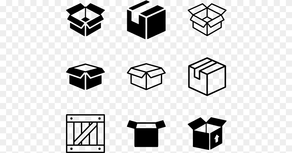 Boxes Icon Box Icon Vector, Gray Png