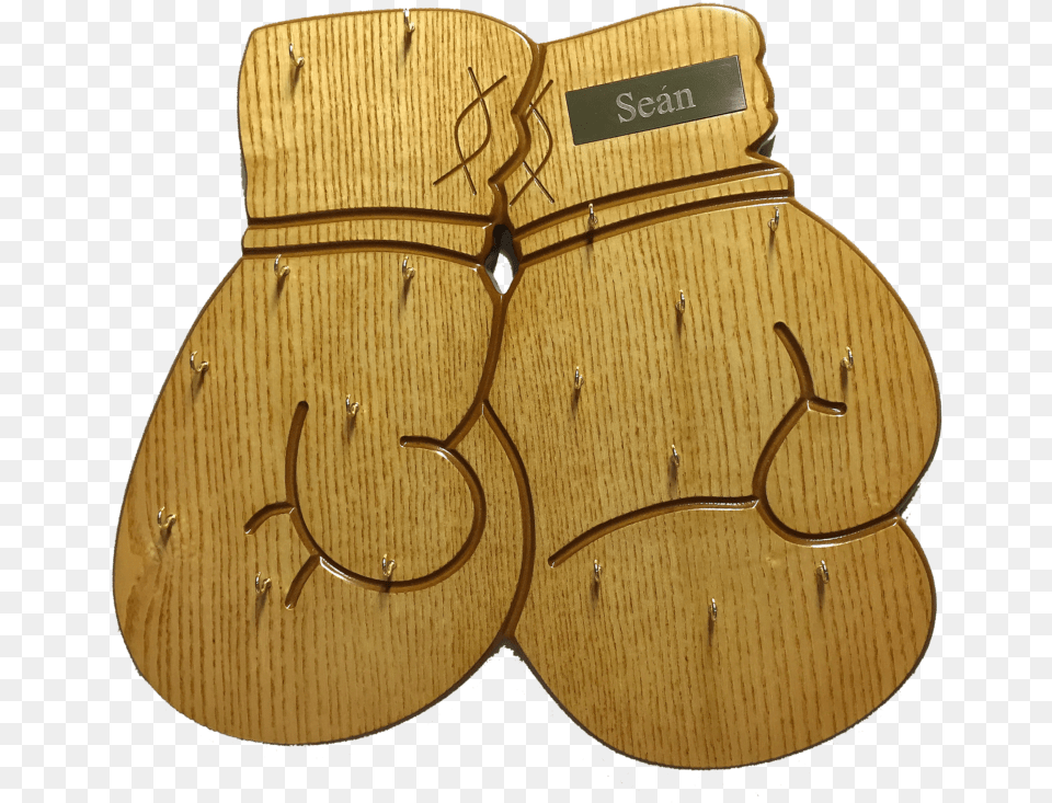 Boxing Gloves Medal Display With 18 Medal Hooks, Wood, Plywood Free Png